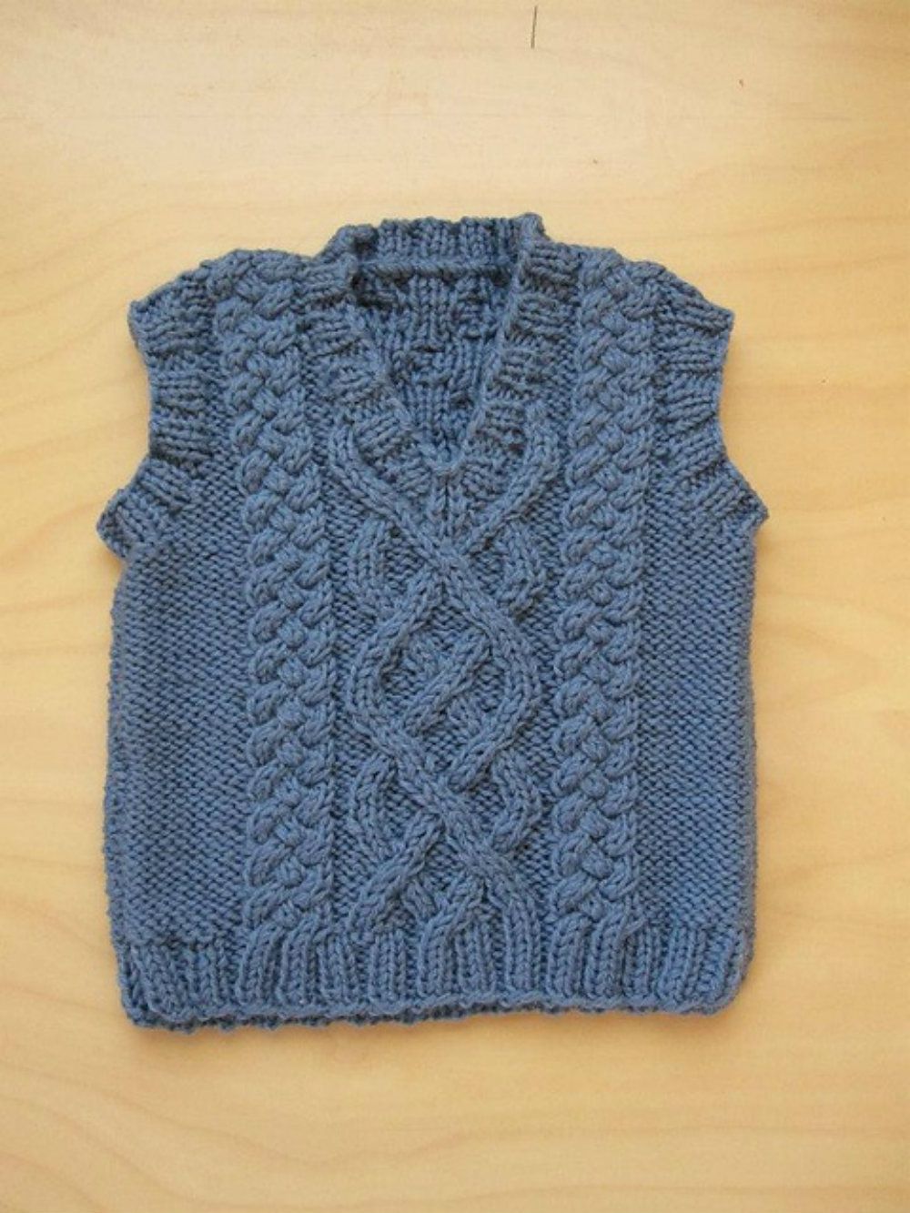 Little Aran Vest - Free Knitting Patterns