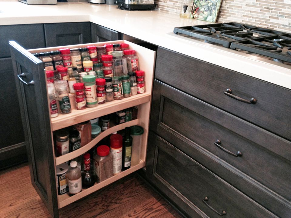 spice cabinet kitchen design