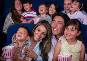 Family at the cinema