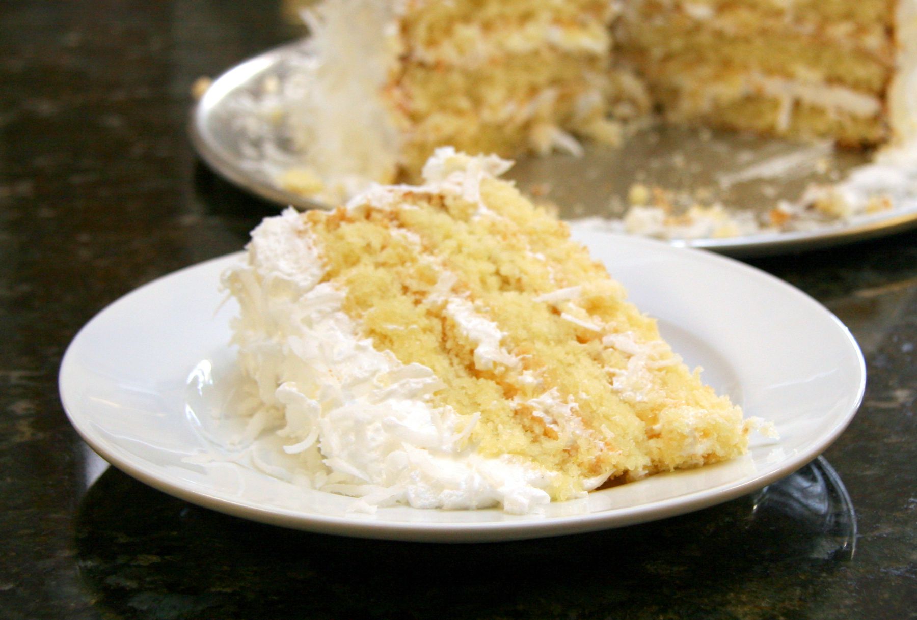 Easy Coconut Cake Recipe With Fluffy Frosting