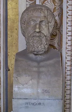 Bust of Pythagoras at the Vatican Museum, in Rome.