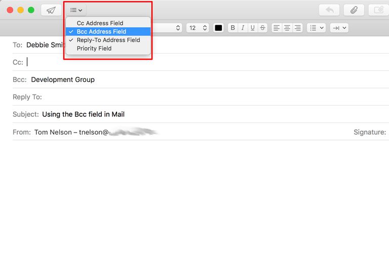 bcc invitees in outlook for mac