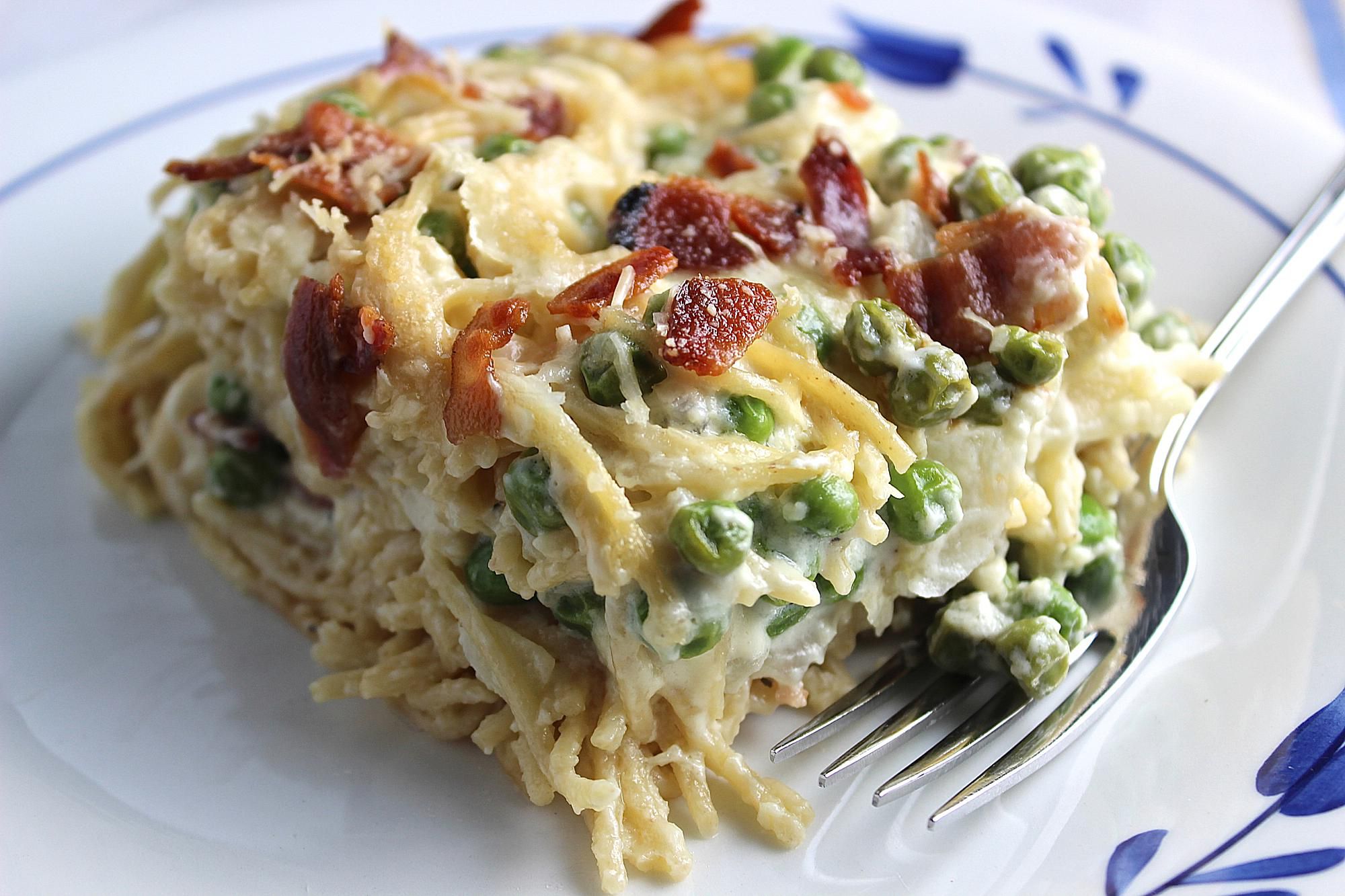 7 Best Alfredo Recipes Are Simple And Fabulous   Bacon Alfredo Pasta Casserole 58adcfd53df78c345bde3c8c 