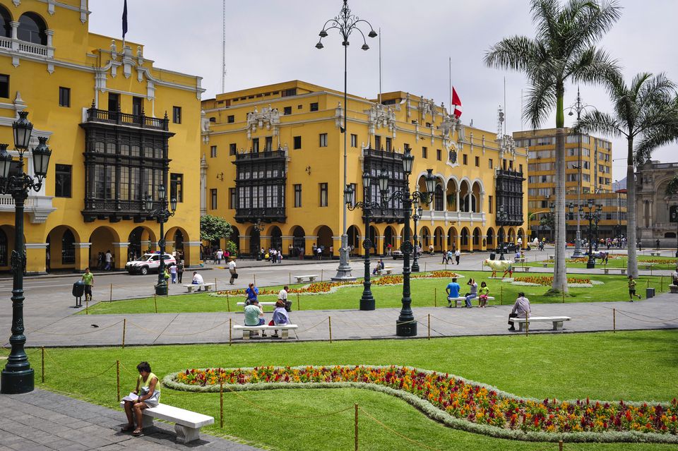 The Plaza de Armas in Lima