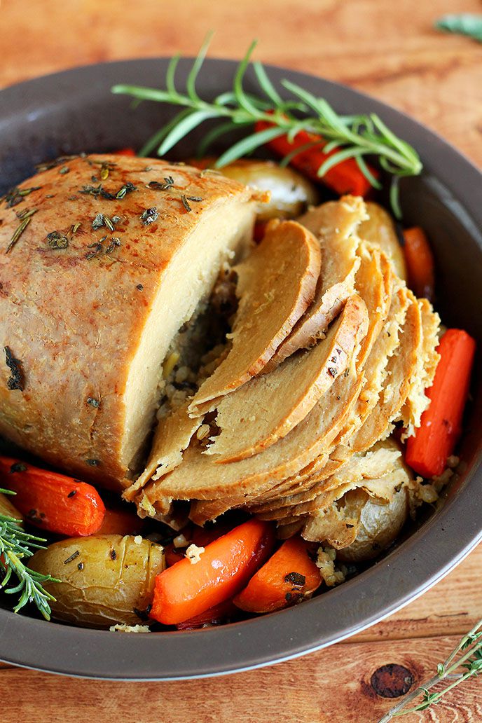 Homemade Vegan Tofu Turkey With Stuffing Recipe