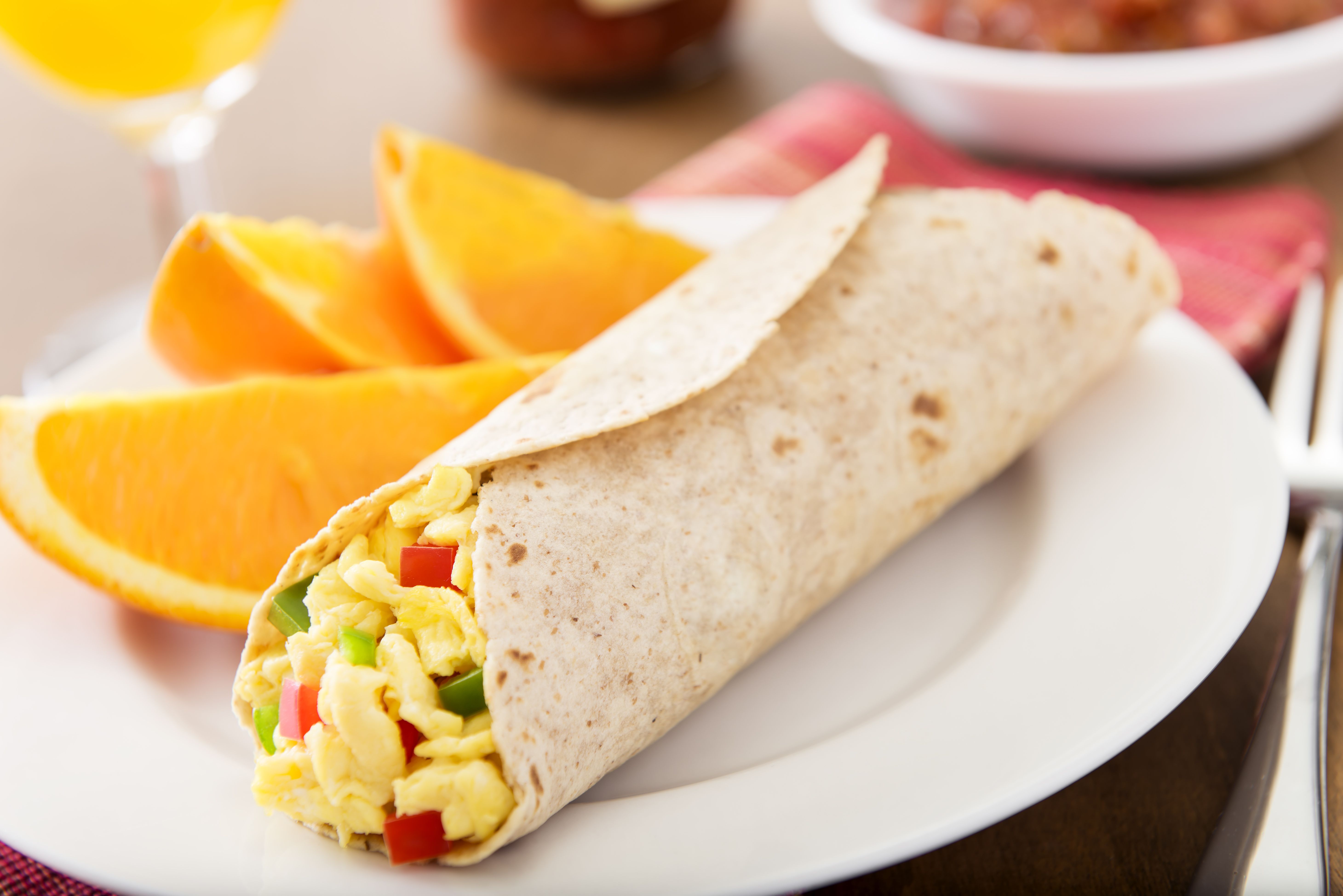 Vegetarian Breakfast Burrito With Scrambled Eggs Recipe