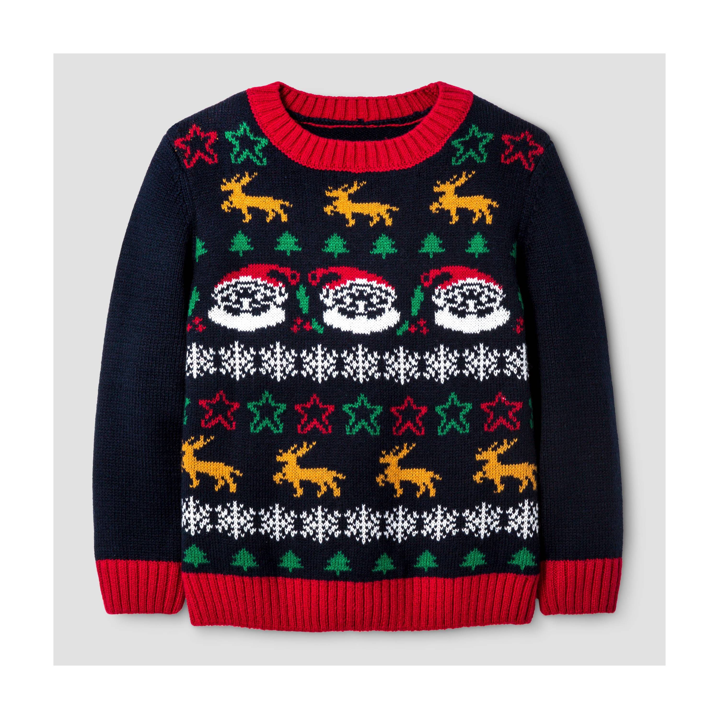 Ugly Christmas Sweater Santa Print Tar 583dfd065f9b58d5b