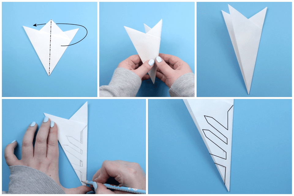 how to make origami snowflakes instructions