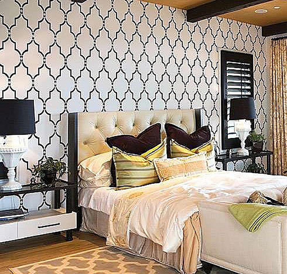 New Bedroom Wall Stencil Ideas for Simple Design