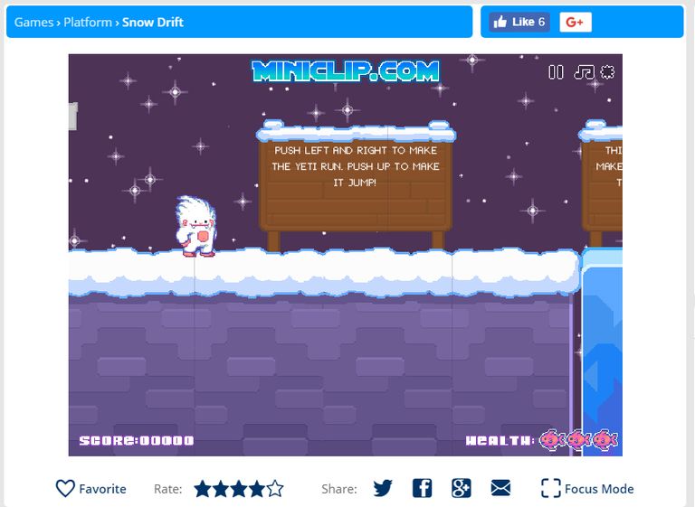 A screenshot of the game Snow Drift