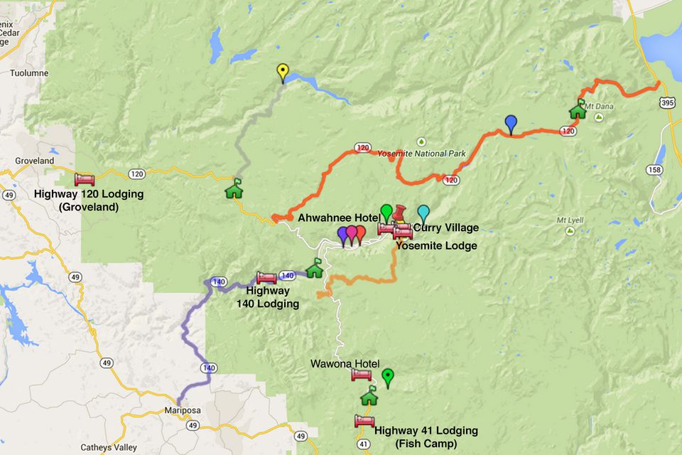 Map Yosemite Valley Lodge London Top Attractions Map
