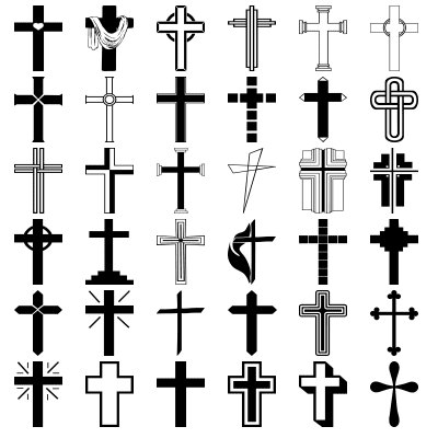 36 Christian Cross Shapes for Photoshop and Elements