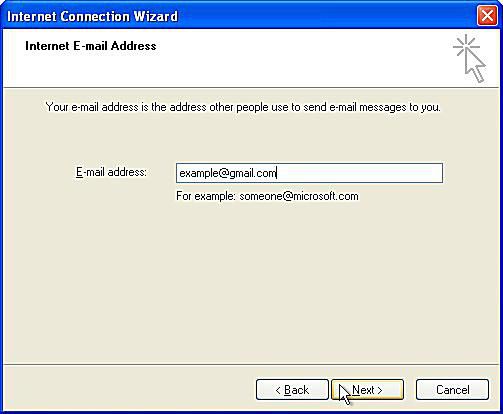 what is my mail server address gmail