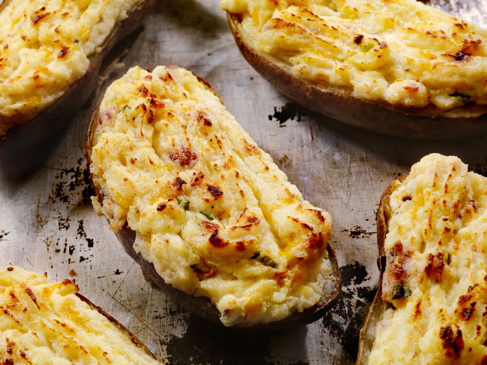 Twice Baked Potatoes With Cream Cheese And Chives