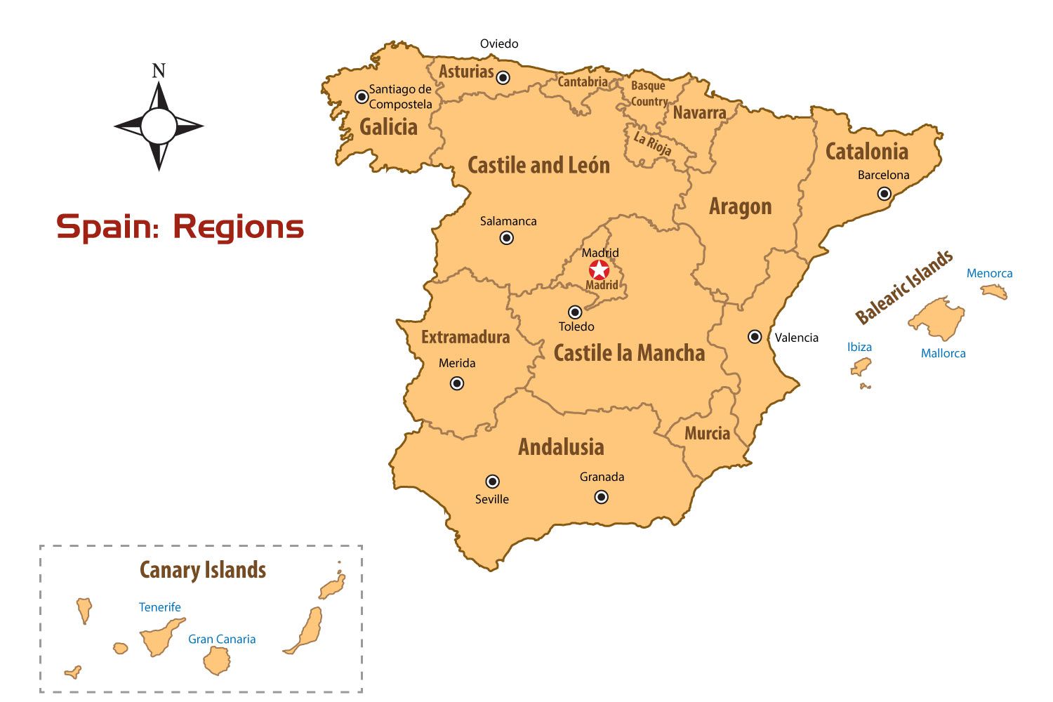 Spain Regions Map And Guide