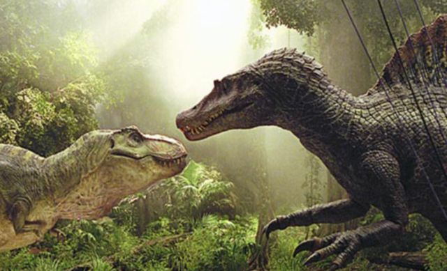 t rex and spinosaurus