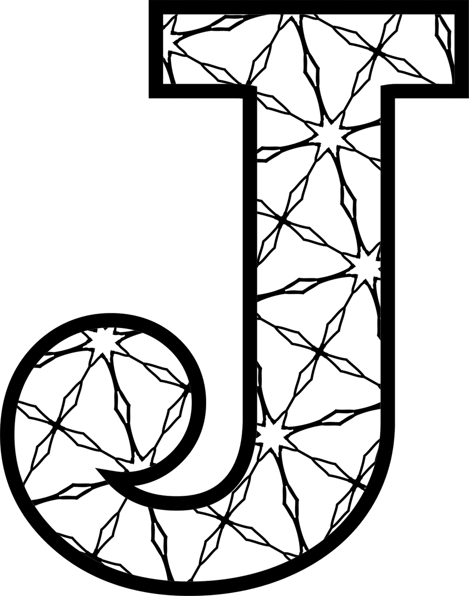 New Letter J Coloring Page for Adult