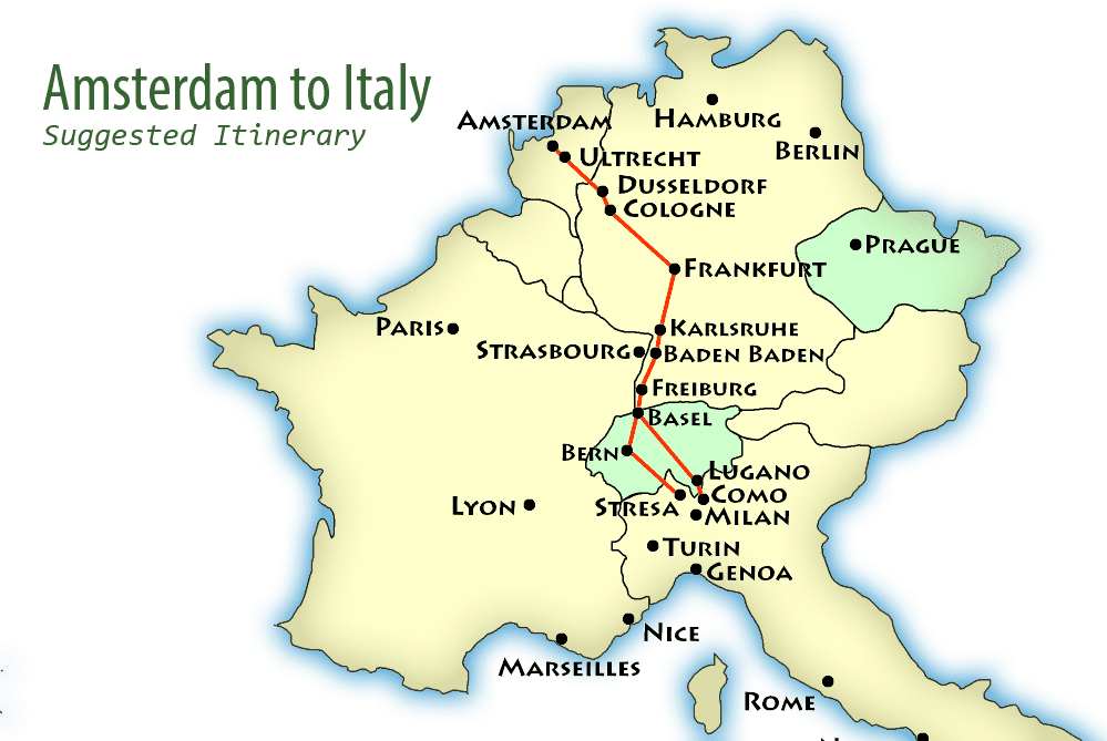 map amsterdam to italy        <h3 class=