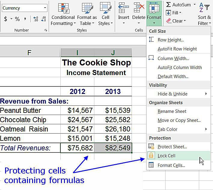 How To Lock Cells And Protect Worksheets In Excel