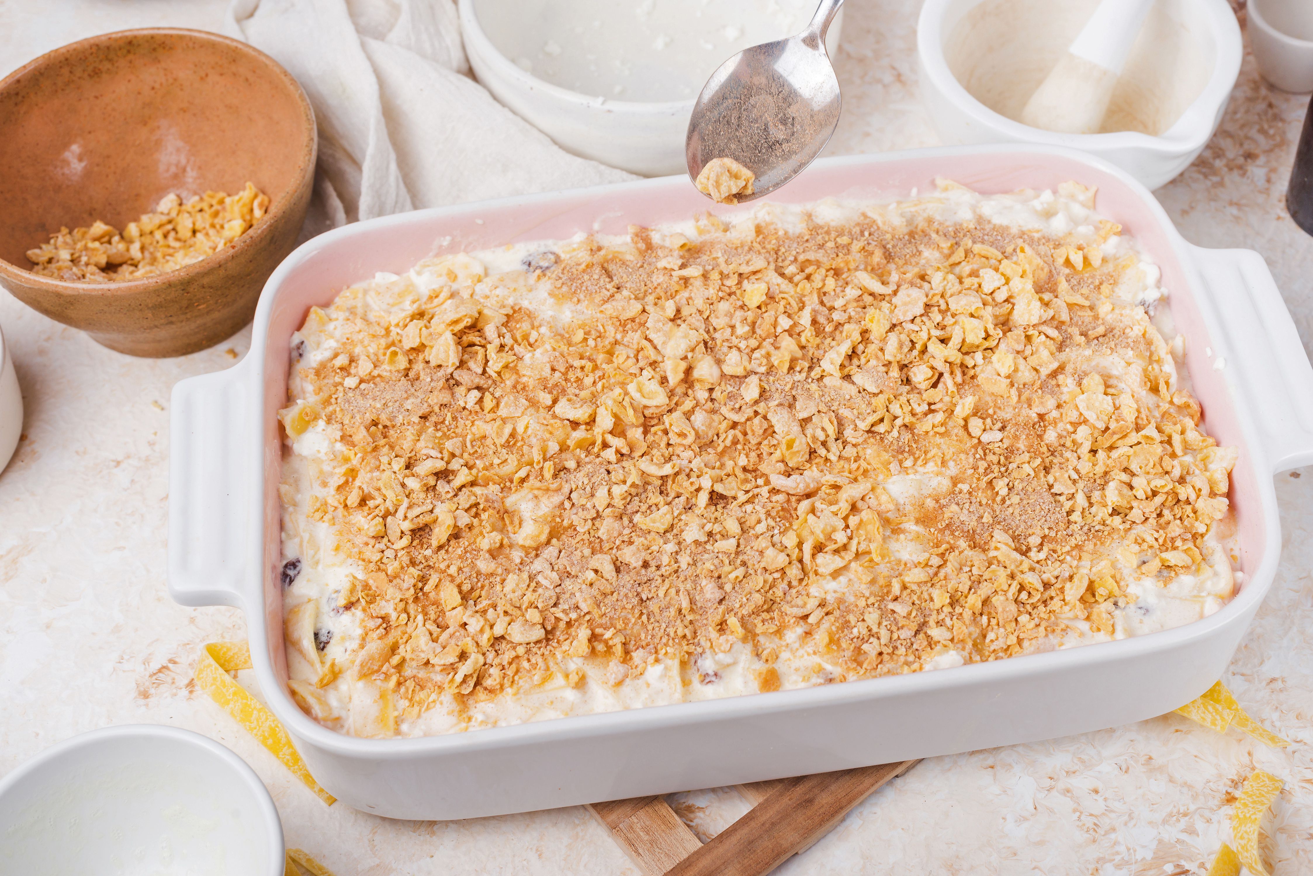 Sweet Cottage Cheese Noodle Kugel Recipe