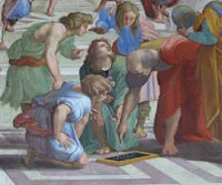 Euclid, detail from "The School of Athens" painting by Raphael.
