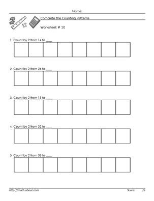 Count by Two Mathematics Worksheets