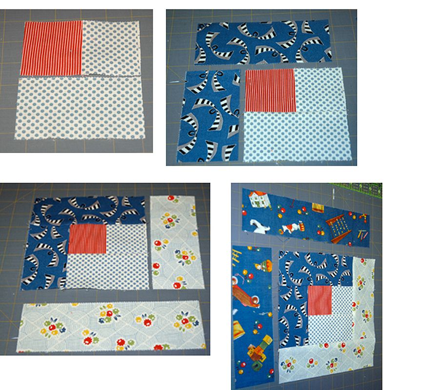 Easy Log Cabin Quilt Block Pattern