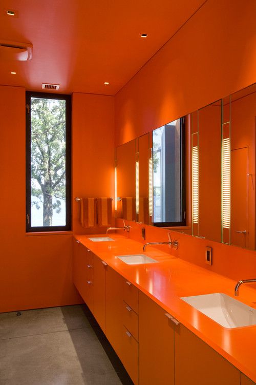 15 Orange Bathroom Ideas