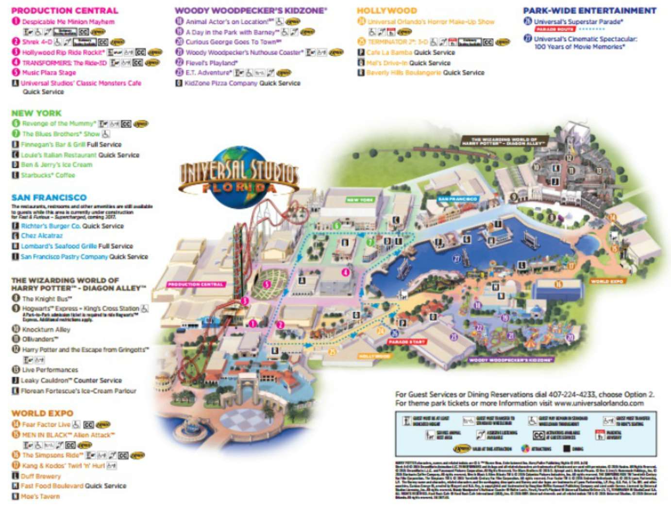 Map Universal Studios Florida