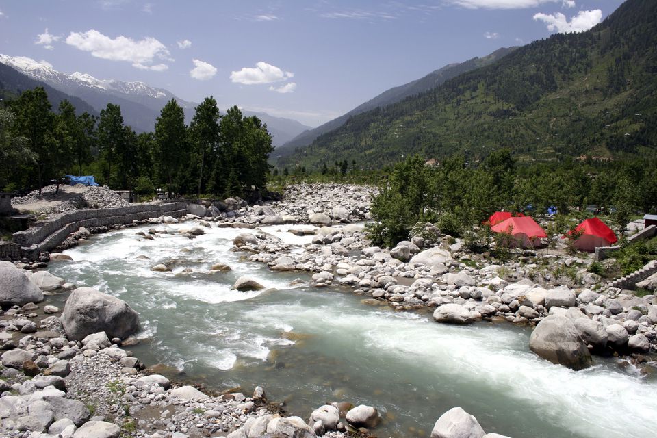 Beas river at Nehru Kund in Manali, Himachal Pradesh, India