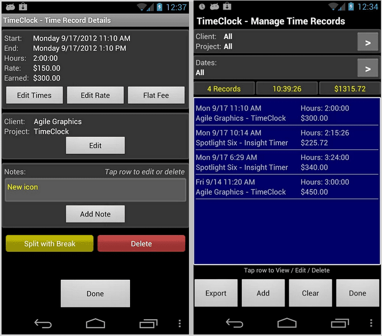 free time clock app for android hours tracker