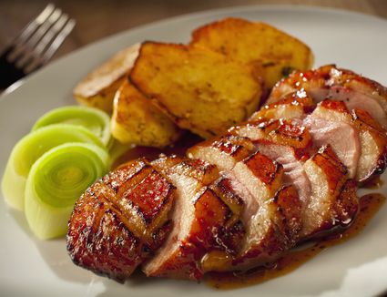 Crispy Duck Legs with Apricot Sauce