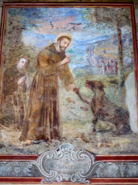 santa chiara pictures, saint francis fresco