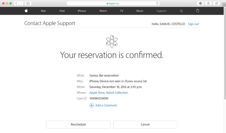 apple store appointment reservation