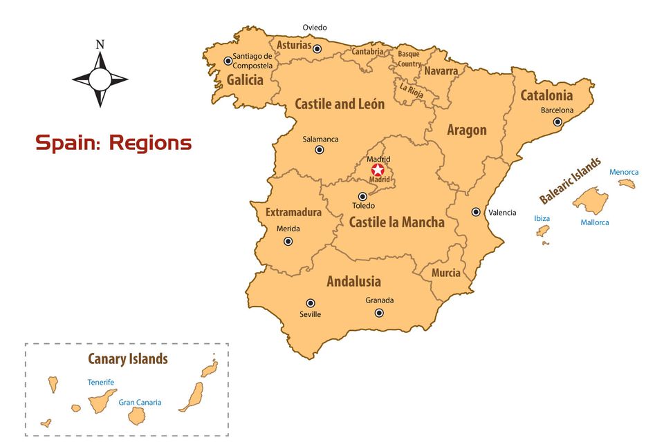 Spain Regions Map And Guide