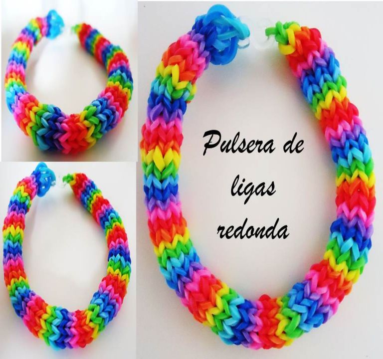 6 pulseras de ligas o gomas.