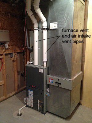 efficiency vent intake furnaces flue