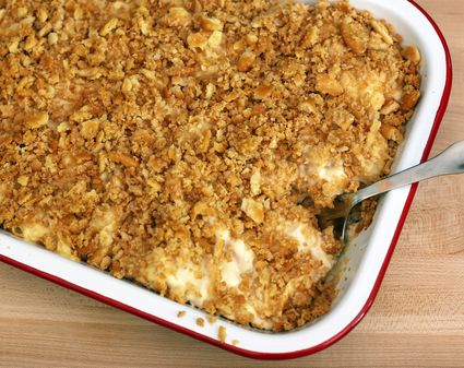 macaroni and cheese recipe with ritz cracker topping