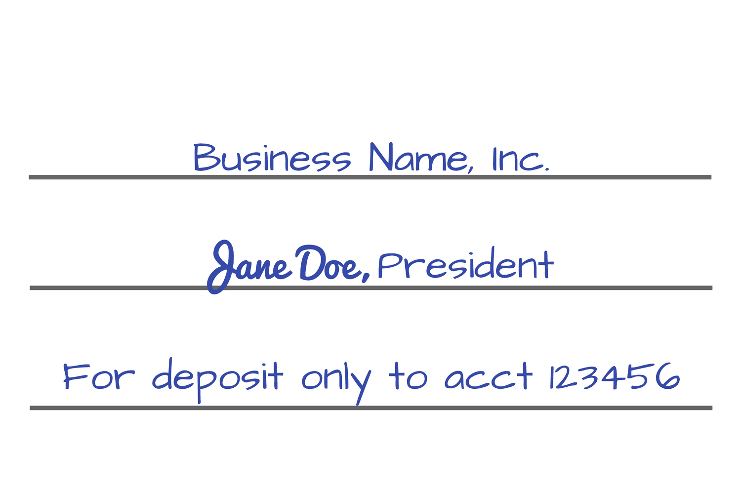 How to Endorse a Check to Your Business