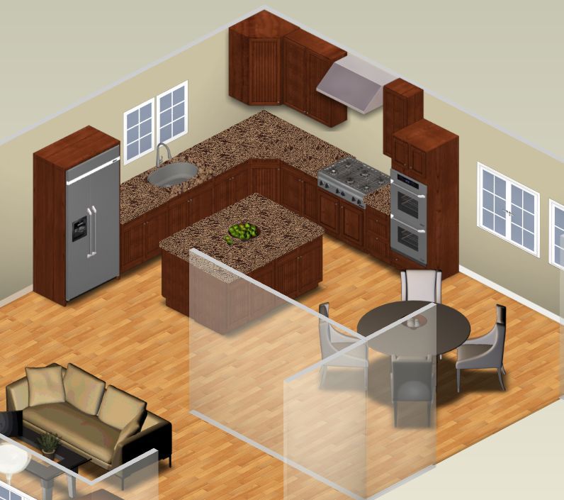 L-Shaped Kitchen Plans