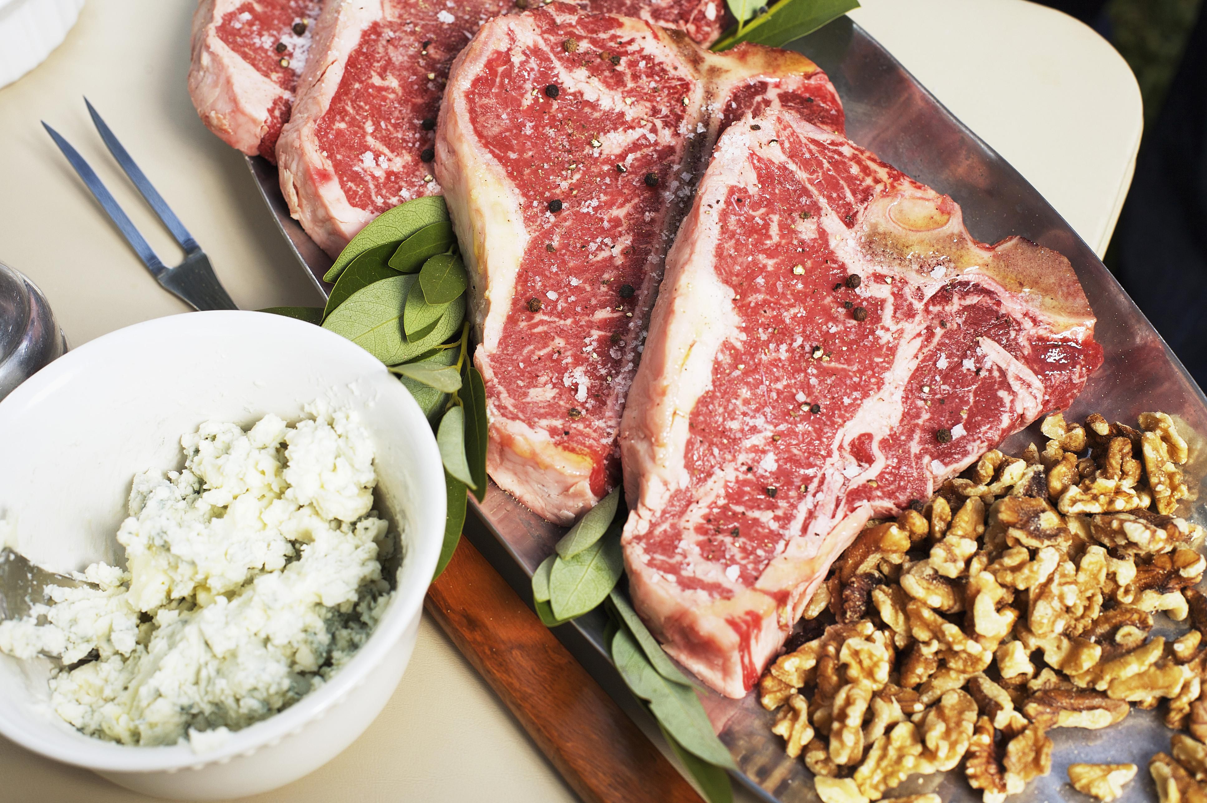 Blue Cheese T Bone Steaks Recipe