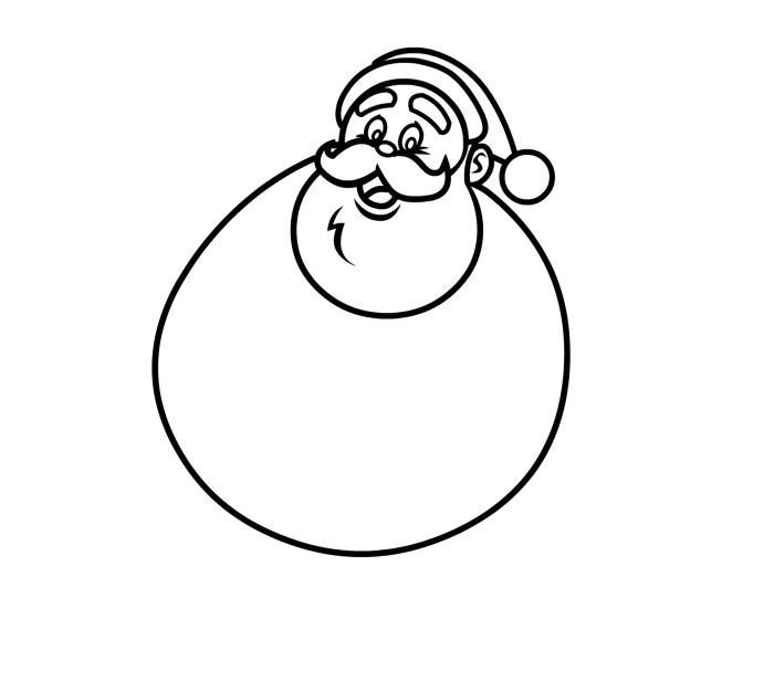 How to Draw a Jolly Santa Claus Cartoon