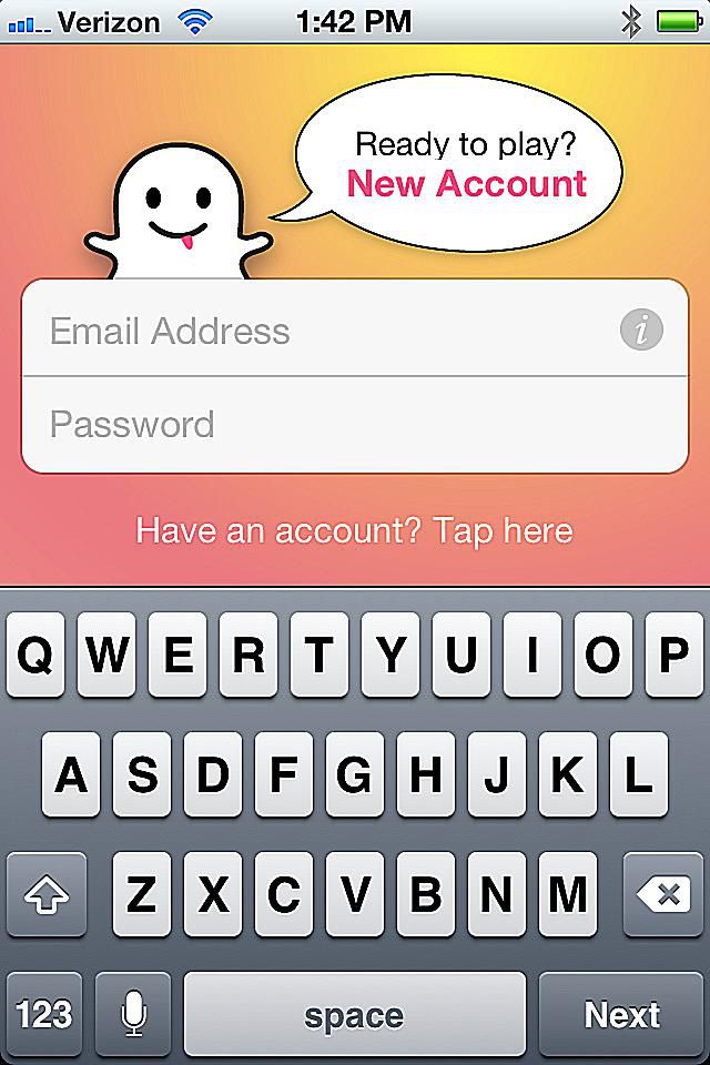 snapchat sign up with email