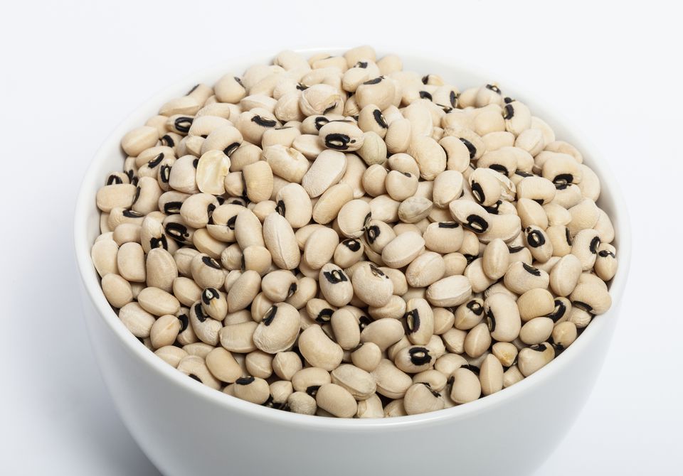 Dried Black Eye or Black-Eyed Peas in a bowl