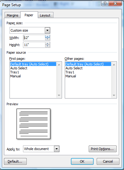 how to fit to page in word 07