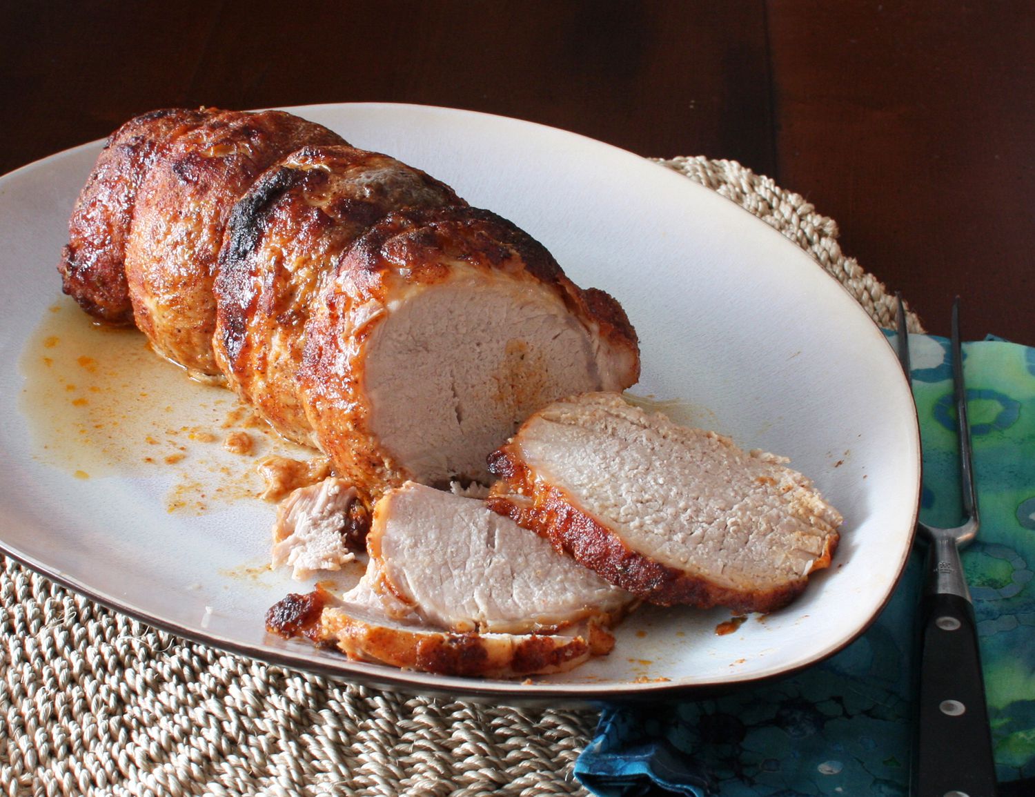 Chili Rubbed Pork Loin Roast Recipe With Madeira Sauce