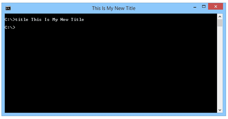 Screenshot of a custom title bar on a Command Prompt window