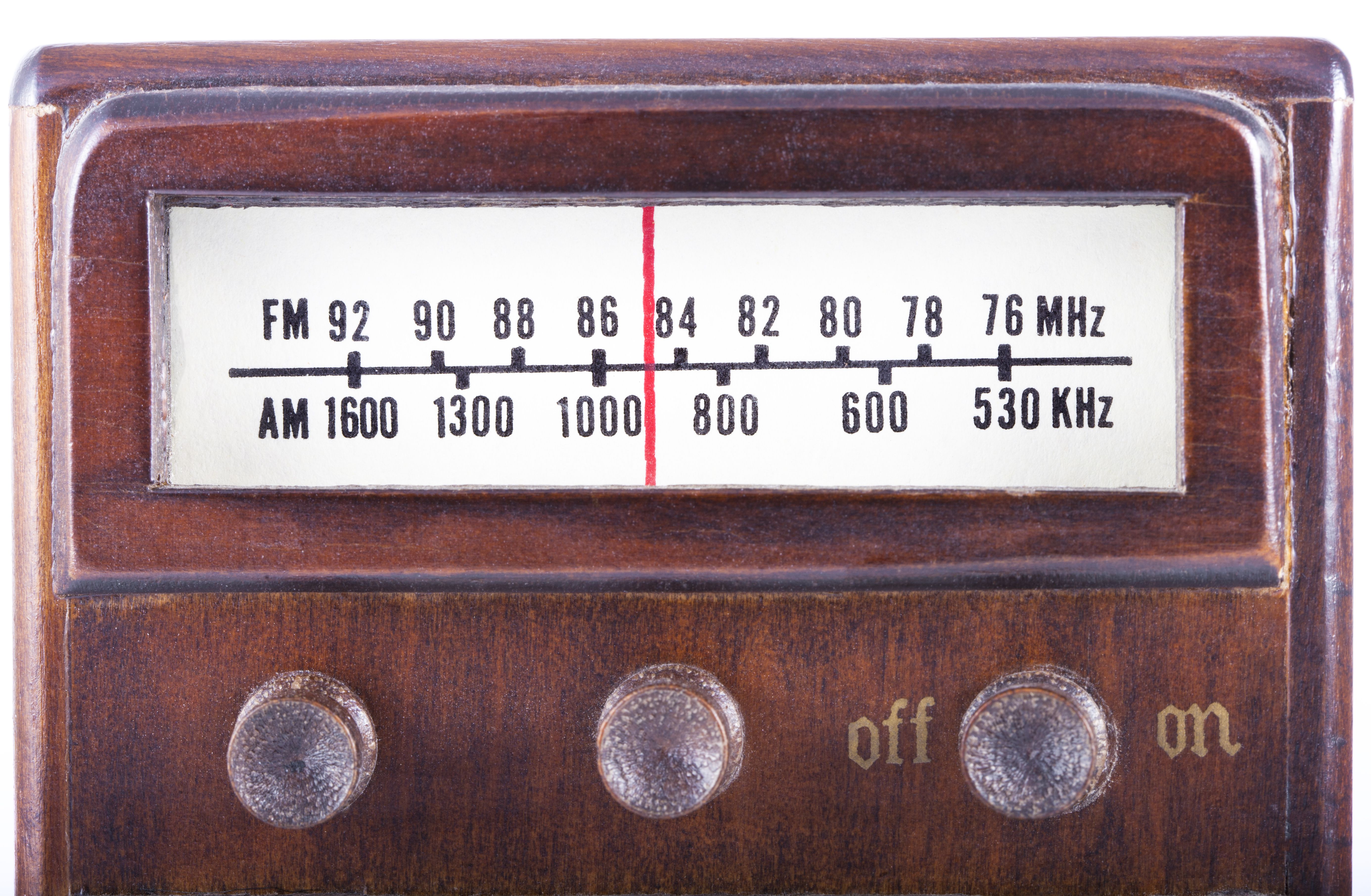 radio band tuner image close up graphic 1950s