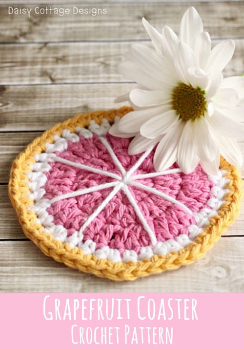 Grapefruit Coaster Crochet Pattern