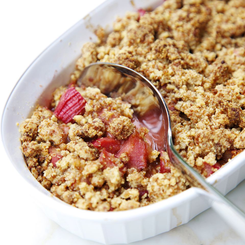 Rhubarb Crisp With Crunchy Topping Recipe 